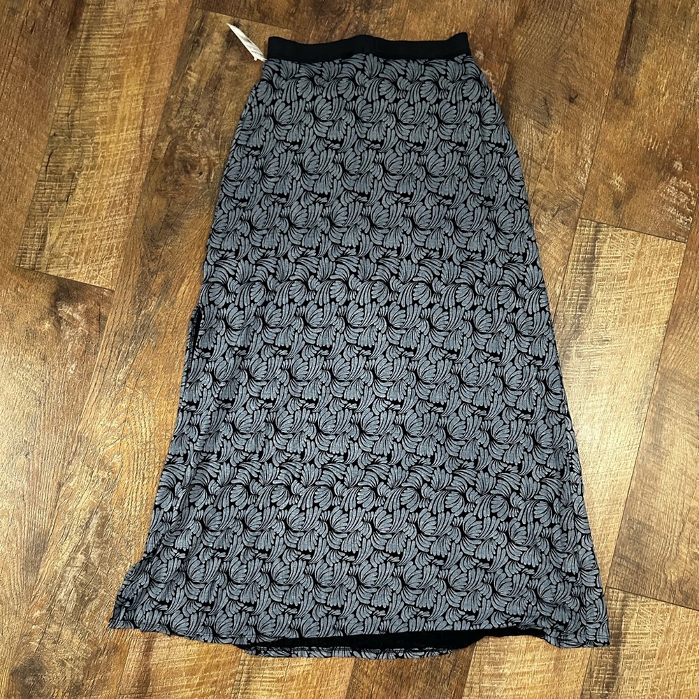 NWT Fresh Produce Maxi Skirt Women’s Small Cotton black white  Elastic Waist